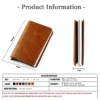 Vintage Leather RFID wallet Aluminum credit card case holder - Image 11