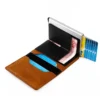 Vintage Leather RFID wallet Aluminum credit card case holder - Image 6