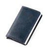 Vintage Leather RFID wallet Aluminum credit card case holder - Image 15