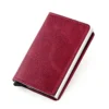 Vintage Leather RFID wallet Aluminum credit card case holder - Image 14