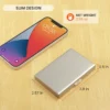 Slim RFID Blocking Stainless Steel Brush Credit Card Holder Wallet For Mens - Image 6