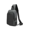 Multifunctional messenger bag USB charging chest bag man bag - Image 3