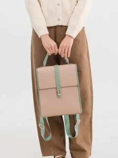 Leather shoulder bag fashion ladies backpack handbag - Image 5