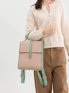 Leather shoulder bag fashion ladies backpack handbag - Image 4