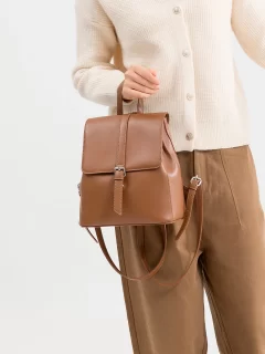 Shoulder bag leather small backpack casual girls small school bag - Image 5
