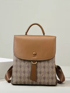 Leather shoulder bag vintage backpack fashion leisure bag - Image 3