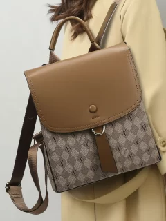 Leather shoulder bag vintage backpack fashion leisure bag - Image 4