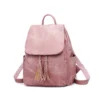 Candy colour shoulder bag waterproof PU material tassel backpacks - Image 4