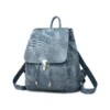 Leather shoulder bag vintage backpack two piece backpack set - Image 12