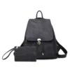 Leather shoulder bag vintage backpack two piece backpack set - Image 5