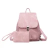 Leather shoulder bag vintage backpack two piece backpack set - Image 4