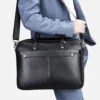 Briefcase business bag Head layer cowhide leather laptop handbag - Image 3