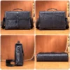 Leather business laptop shoulder bag handmade messenger bag - Image 5