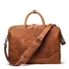 Genuine leather handbag briefcase vintage gift bag laptop handbag - Image 4