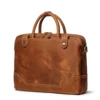 Genuine leather handbag briefcase vintage gift bag laptop handbag - Image 6