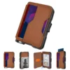 Multi Card Position ID Card Pouch Custom LOGO PU Leather - Image 3