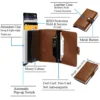 Metal Wallet Money Clip Portable Card Pouch with PU Leather - Image 5