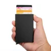 Aluminum Pop Up Card holder OEM Steel Wallet with Money Clip - Image 4