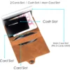 Genuine Leather Metal Wallet RFID Anti-theft Aluminum Purse - Image 7