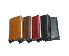 Leather Wallet Portable Aluminum Metal Card Case Custom Design - Image 5