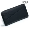 Fashionable RFID Blocking Card Bag Leather Clutch Bag - Image 4